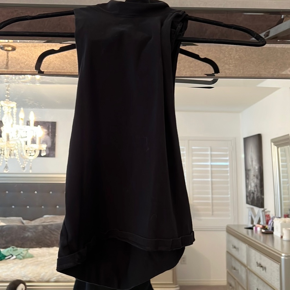 “Turtleneck” racer style tank top